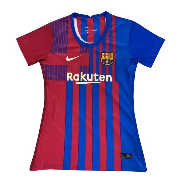 Camiseta Barcelona 1ª Mujer 2021-2022 Azul Rojo